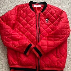 Disney Minnie Mouse Red Quilted Adult Women’s Jacket size M